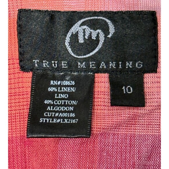 True Meaning Y2K Cropped Blazer Pink Plaid Rhinestone Button Top NWT M 10 Retro - Picture 7 of 10